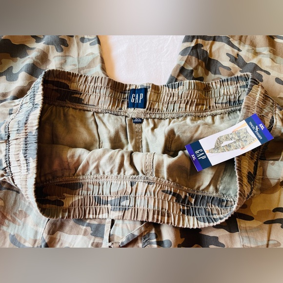 Gap Women’s Tencel Jogger Pants Plus Size XXL, Camo Print Olive Green NWT - Picture 4 of 7